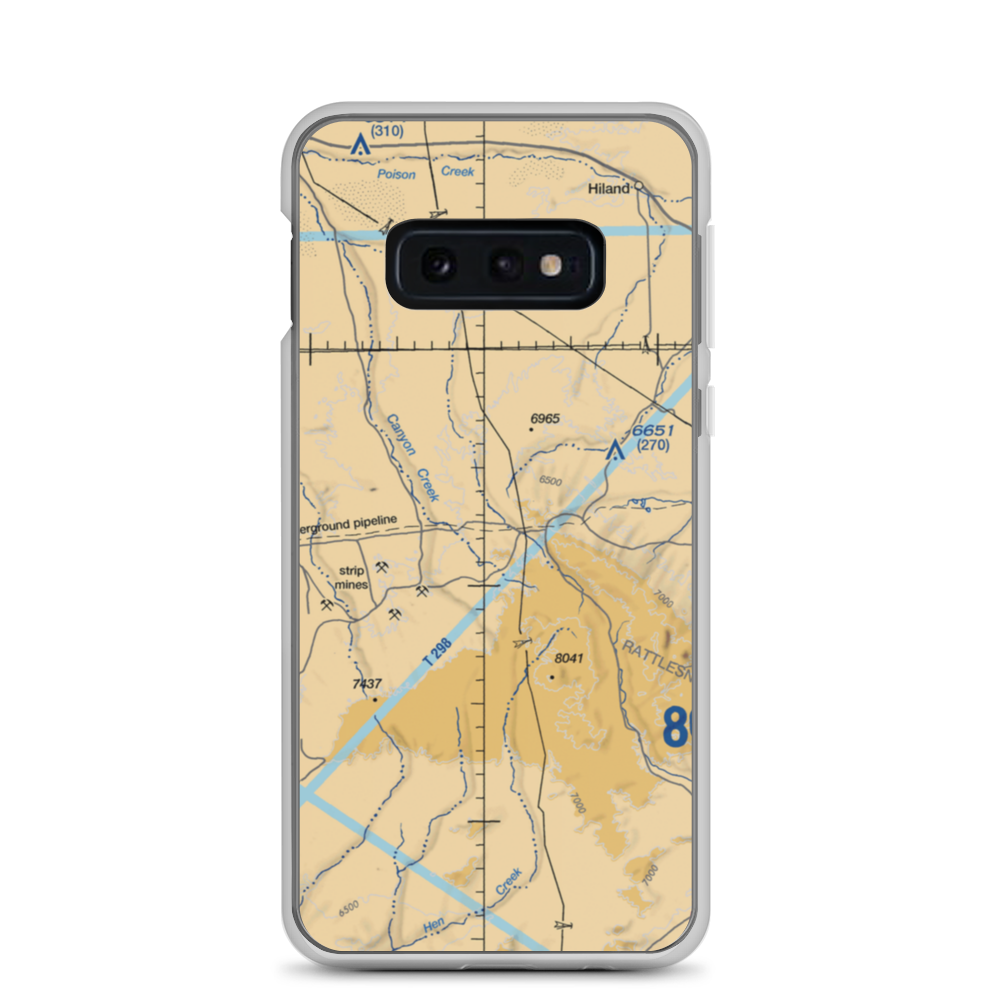 Gas Hills Airstrip (WY61) VFR Sectional Samsung Case Samsung Galaxy S10e model shown