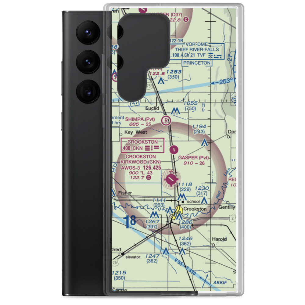 Gasper Airport (MY59) VFR Sectional Samsung Case Samsung Galaxy S22 Ultra model shown