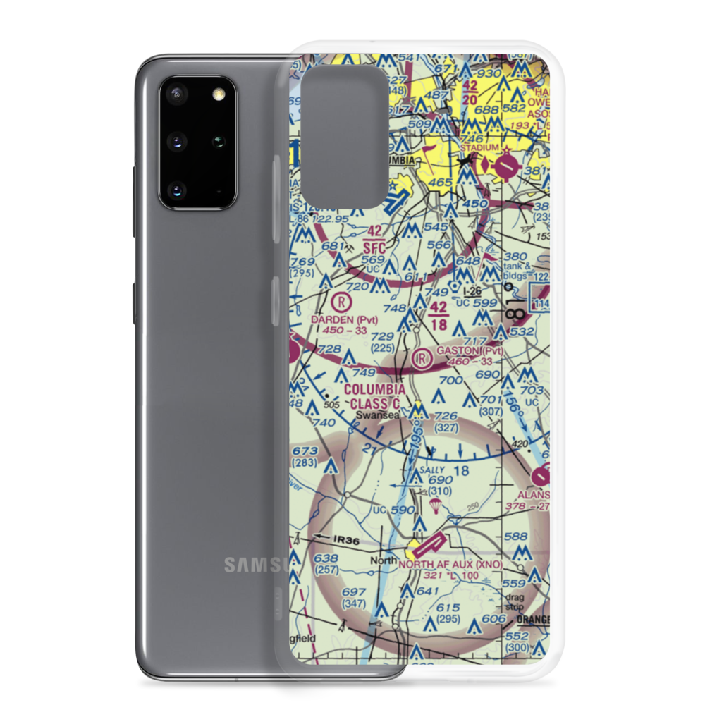 Gaston Airport (2SC8) VFR Sectional Samsung Case Samsung Galaxy S20 Plus model shown