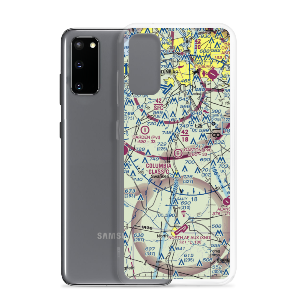 Gaston Airport (2SC8) VFR Sectional Samsung Case Samsung Galaxy S20 model shown