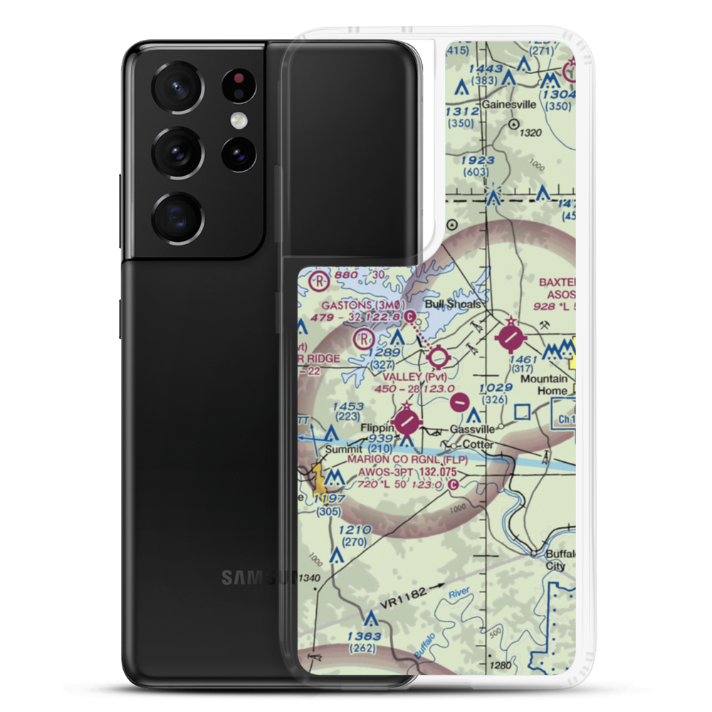 Gastons Airport (3M0) VFR Sectional Samsung Case Samsung Galaxy S21 Ultra model shown