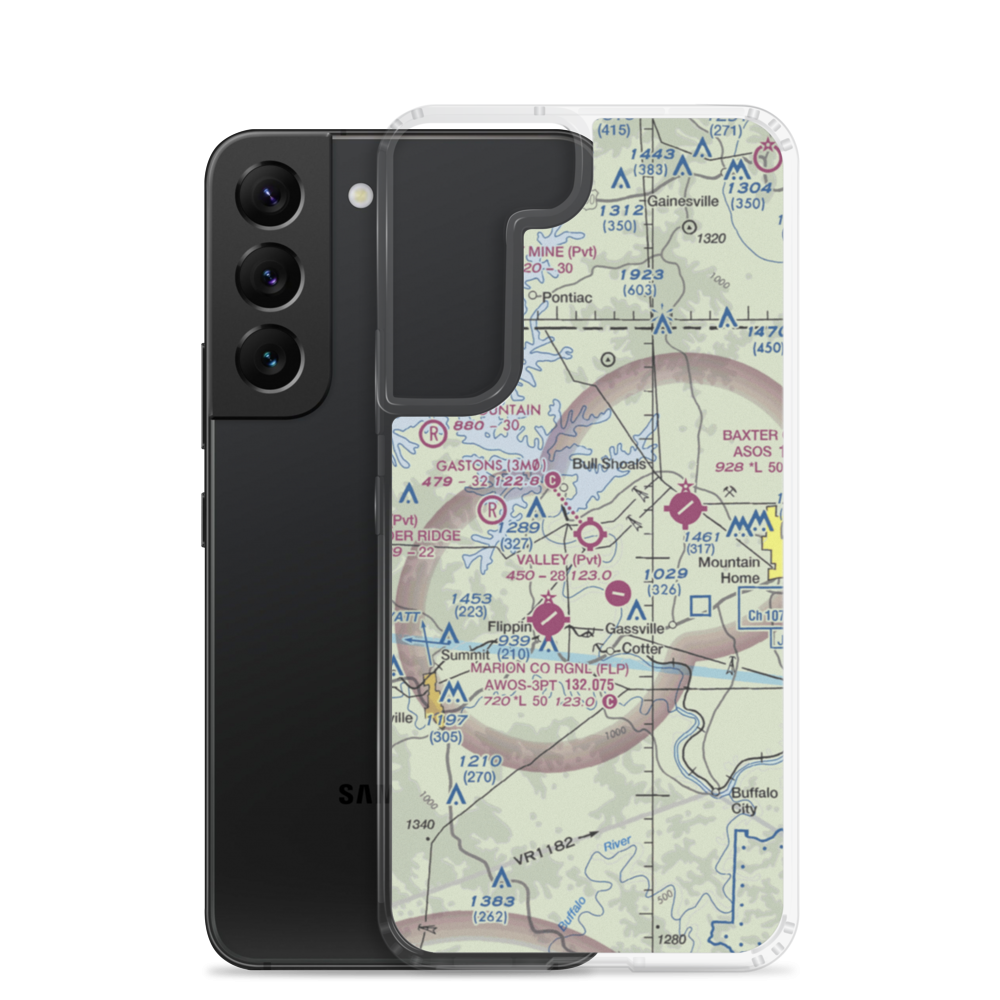 Gastons Airport (3M0) VFR Sectional Samsung Case Samsung Galaxy S22 model shown