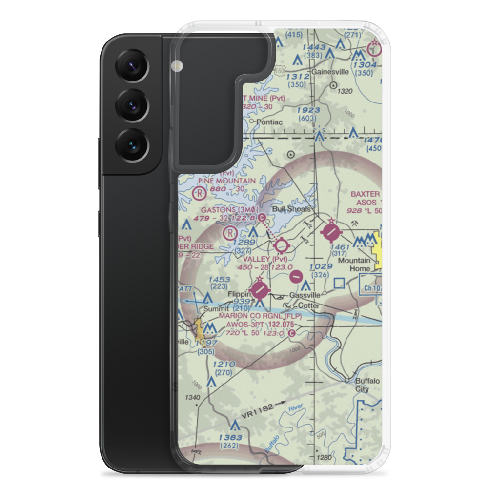Gastons Airport (3M0) VFR Sectional Samsung Case Samsung Galaxy S22 Plus model shown