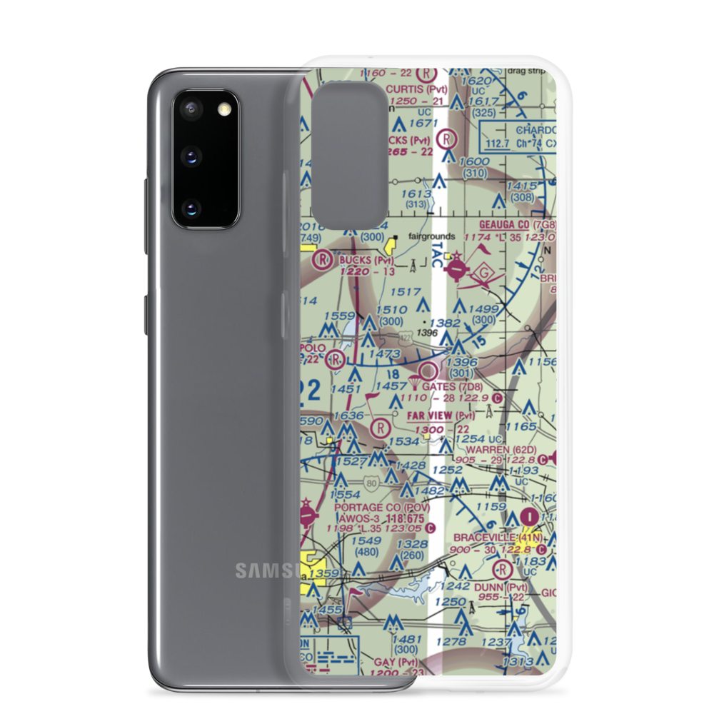 Gates Airport (7D8) VFR Sectional Samsung Case Samsung Galaxy S20 model shown