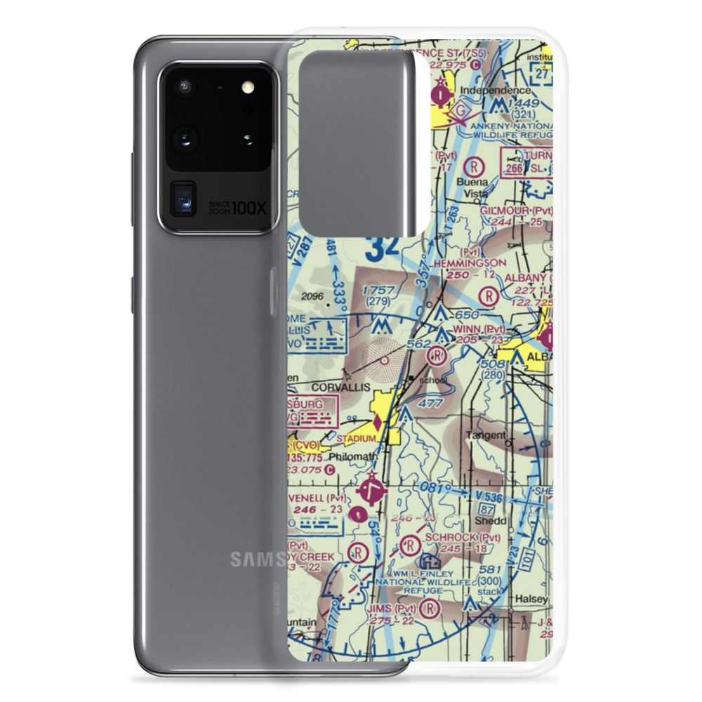 Gates Airport (8OR7) VFR Sectional Samsung Case Samsung Galaxy S20 Ultra model shown