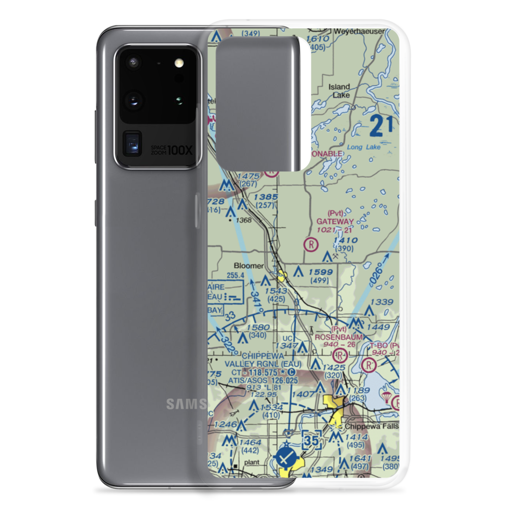 Gateway Airport (WI18) VFR Sectional Samsung Case Samsung Galaxy S20 Ultra model shown