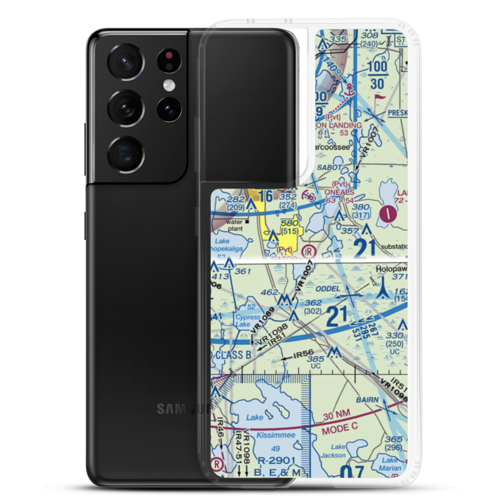 Gator Airpark (72FL) VFR Sectional Samsung Case Samsung Galaxy S21 Ultra model shown