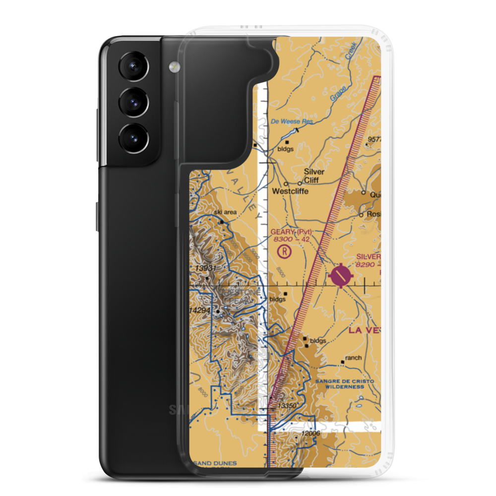 Geary Ranch Airport (CO65) VFR Sectional Samsung Case Samsung Galaxy S21 Plus model shown