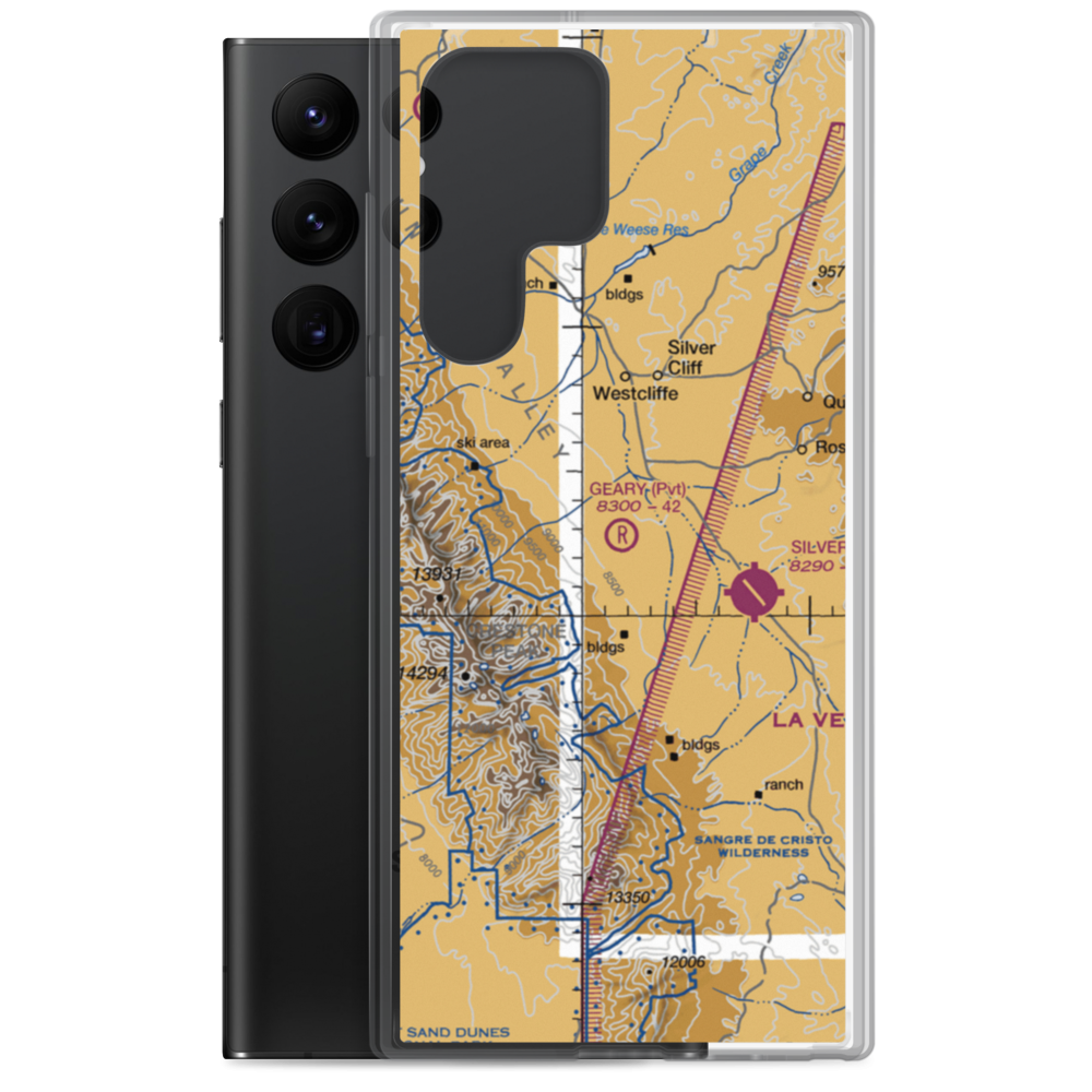 Geary Ranch Airport (CO65) VFR Sectional Samsung Case Samsung Galaxy S22 Ultra model shown