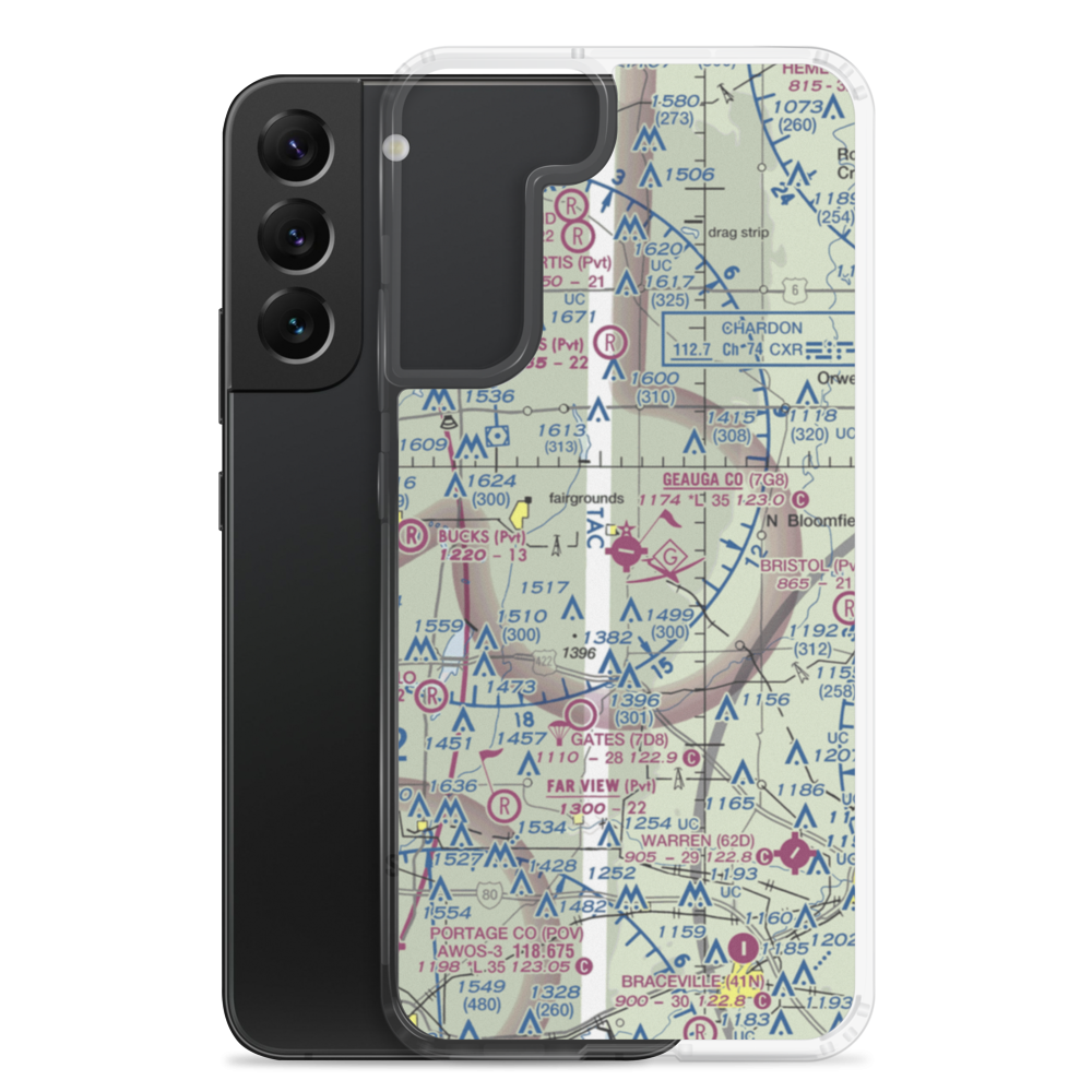 Geauga County Airport (7G8) VFR Sectional Samsung Case Samsung Galaxy S22 Plus model shown