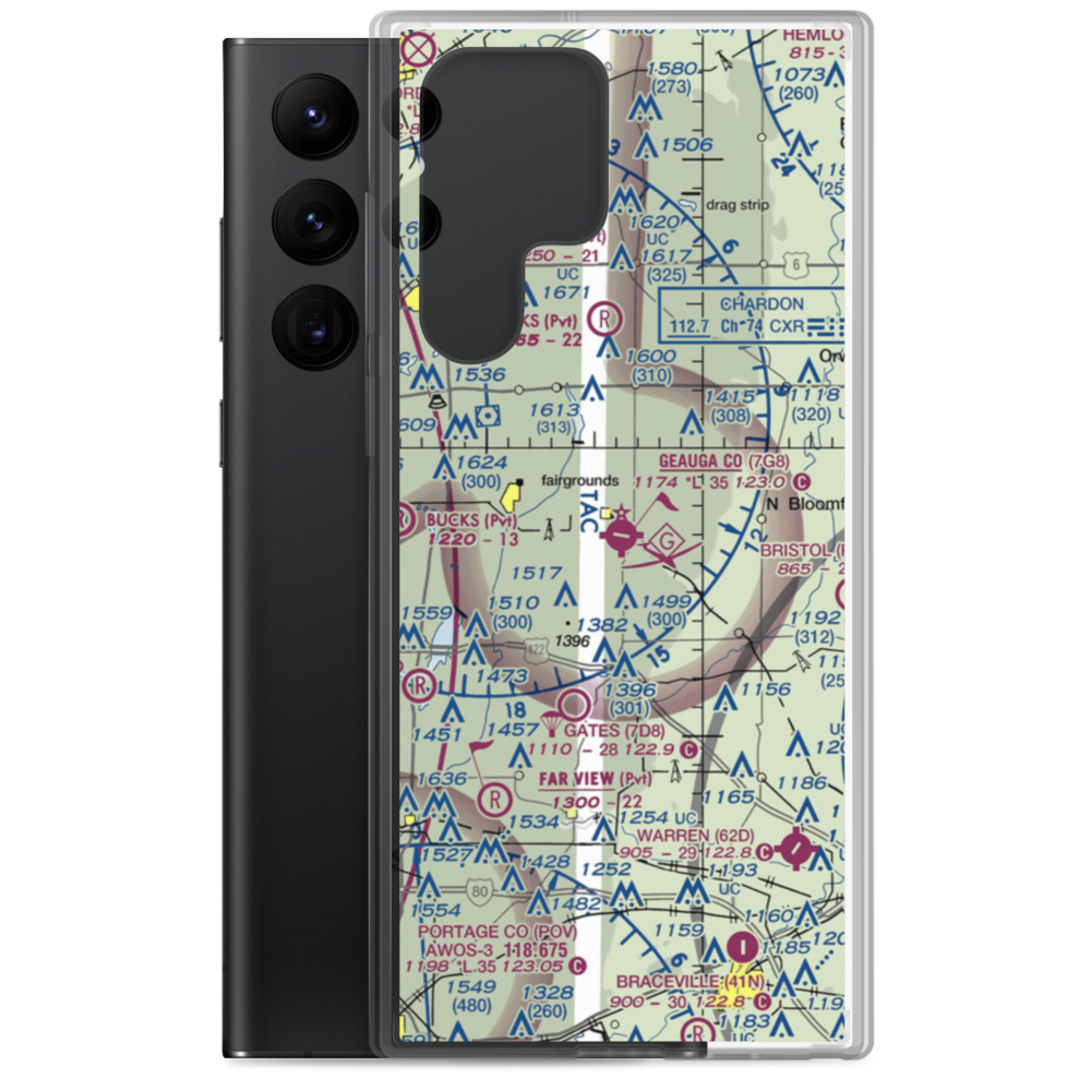 Geauga County Airport (7G8) VFR Sectional Samsung Case Samsung Galaxy S22 Ultra model shown