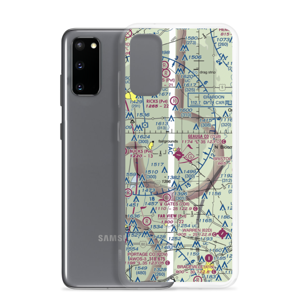 Geauga County Airport (7G8) VFR Sectional Samsung Case Samsung Galaxy S20 model shown