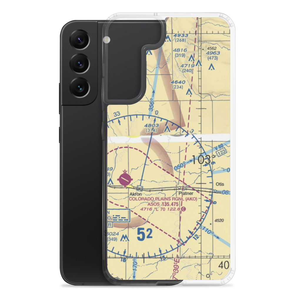 Gebauer Airport (5V6) VFR Sectional Samsung Case Samsung Galaxy S22 Plus model shown