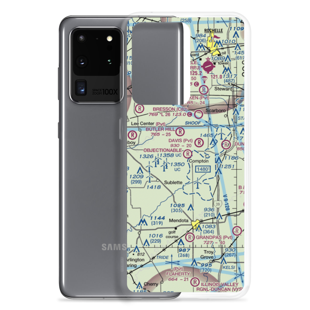 Gehant Airport (7LL6) VFR Sectional Samsung Case Samsung Galaxy S20 Ultra model shown