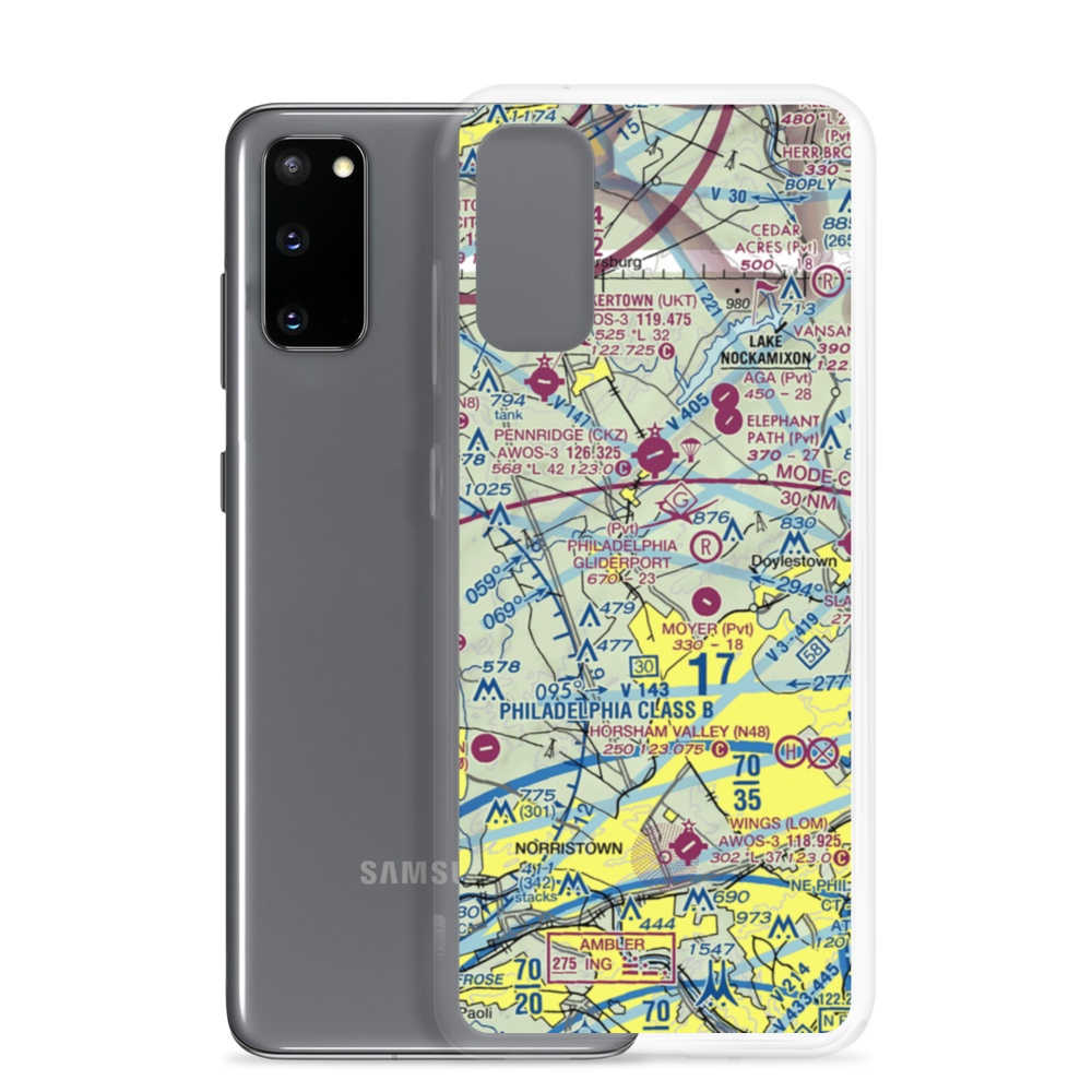 Gehris Airport (39PA) VFR Sectional Samsung Case Samsung Galaxy S20 model shown