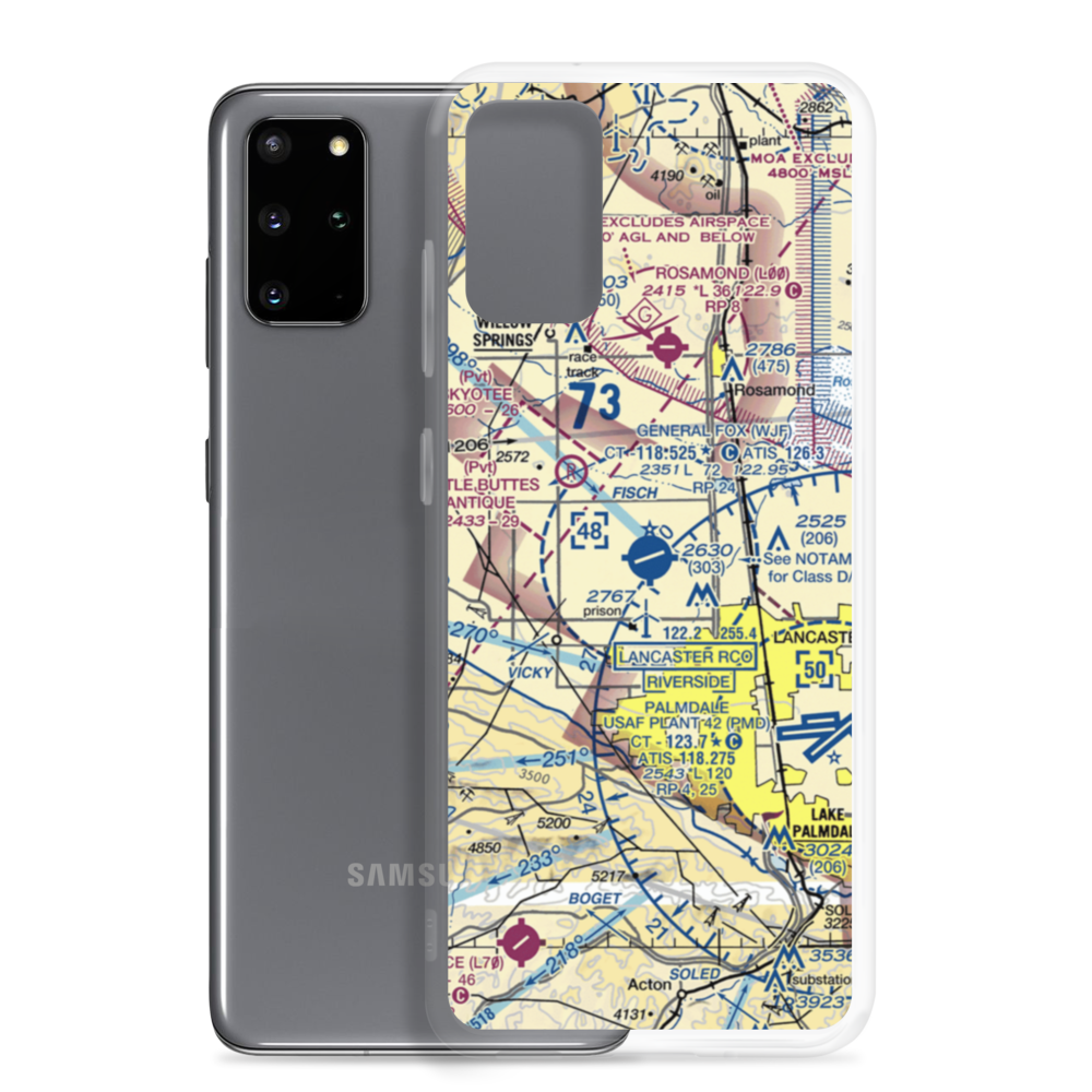 General WM J Fox Airfield (WJF) VFR Sectional Samsung Case Samsung Galaxy S20 Plus model shown