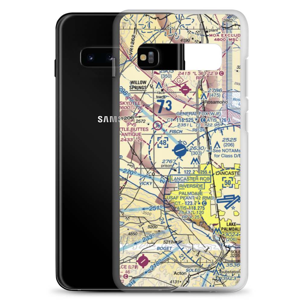 General WM J Fox Airfield (WJF) VFR Sectional Samsung Case Samsung Galaxy S10+ model shown