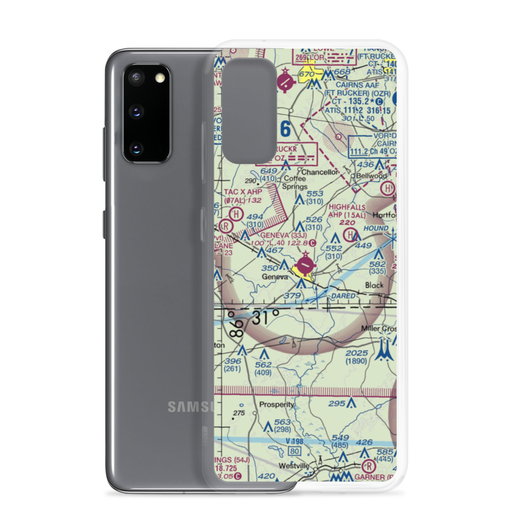 Geneva Municipal Airport (33J) VFR Sectional Samsung Case Samsung Galaxy S20 model shown