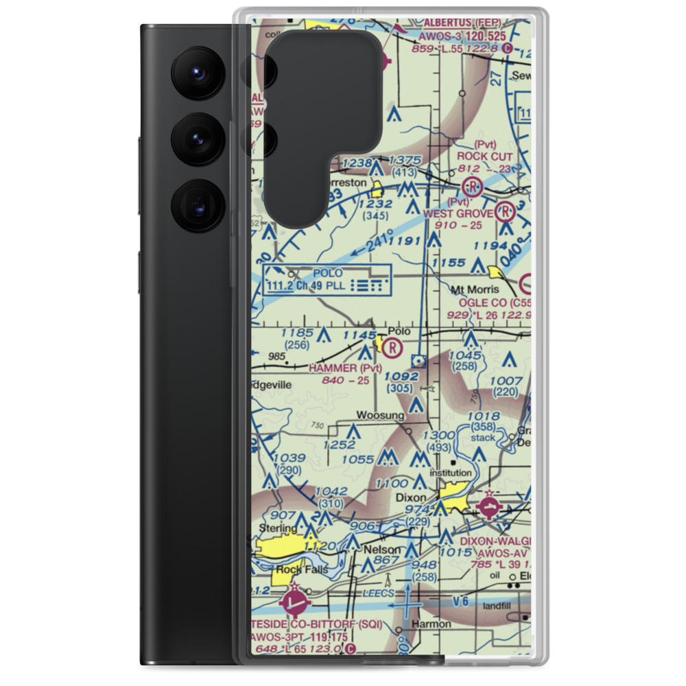 Gentry Airport (LL55) VFR Sectional Samsung Case Samsung Galaxy S22 Ultra model shown