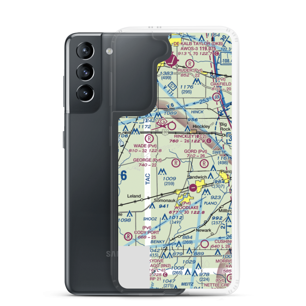George Airport (2LL9) VFR Sectional Samsung Case Samsung Galaxy S21 model shown