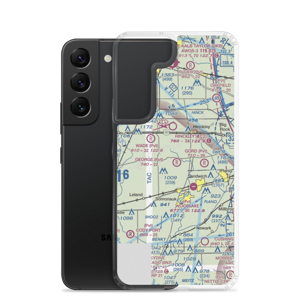 George Airport (2LL9) VFR Sectional Samsung Case Samsung Galaxy S22 model shown