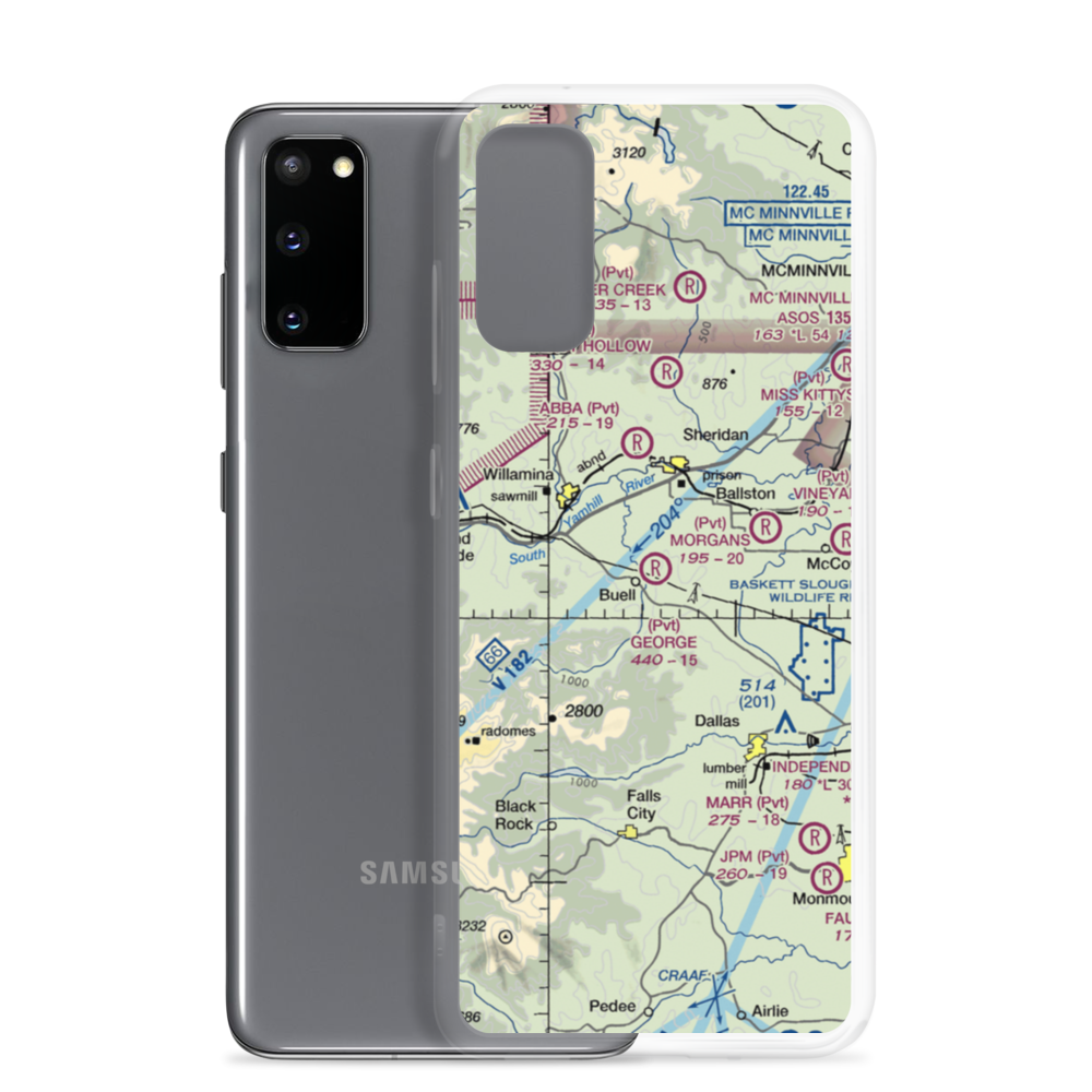 George Airport (67OG) VFR Sectional Samsung Case Samsung Galaxy S20 model shown