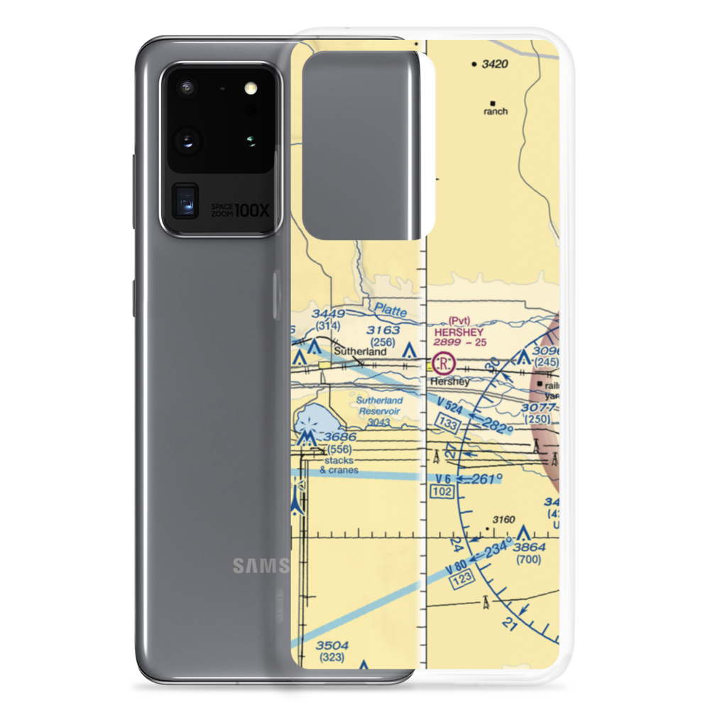 George Airport (89NE) VFR Sectional Samsung Case Samsung Galaxy S20 Ultra model shown