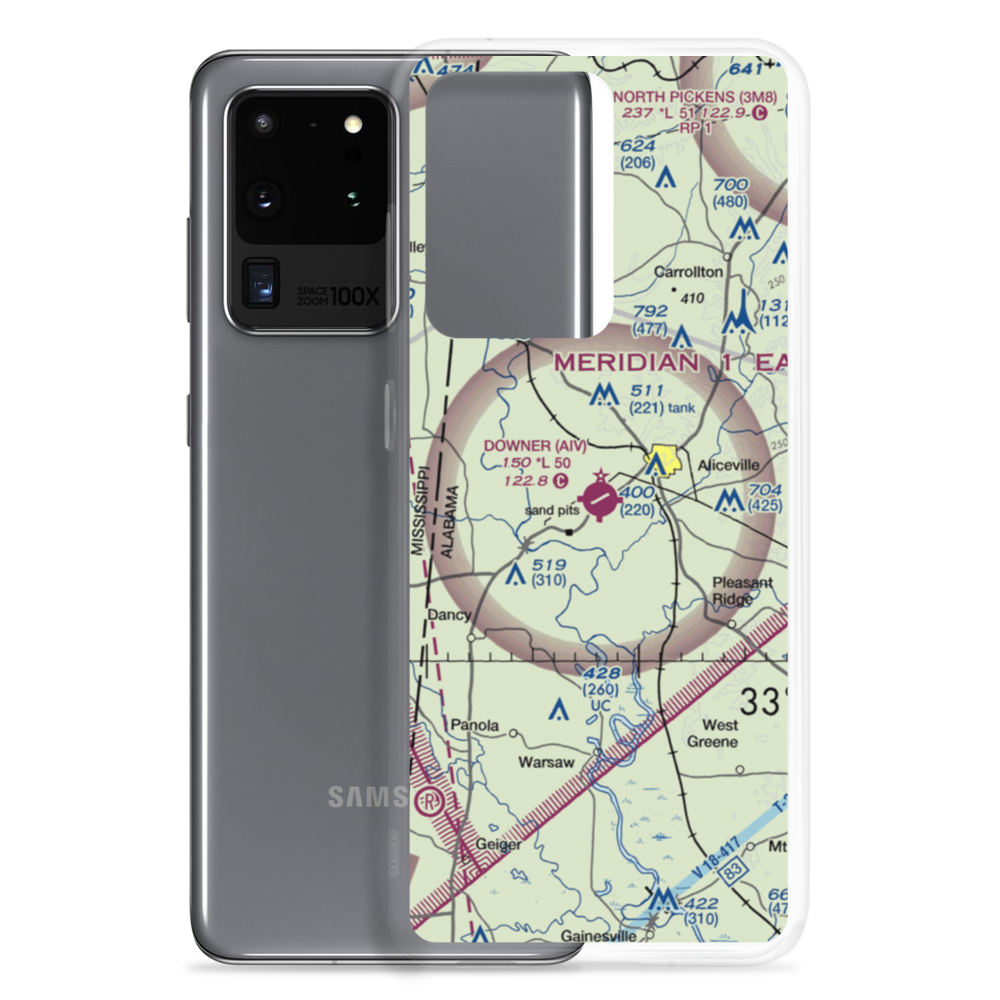 George Downer Airport (AIV) VFR Sectional Samsung Case Samsung Galaxy S20 Ultra model shown