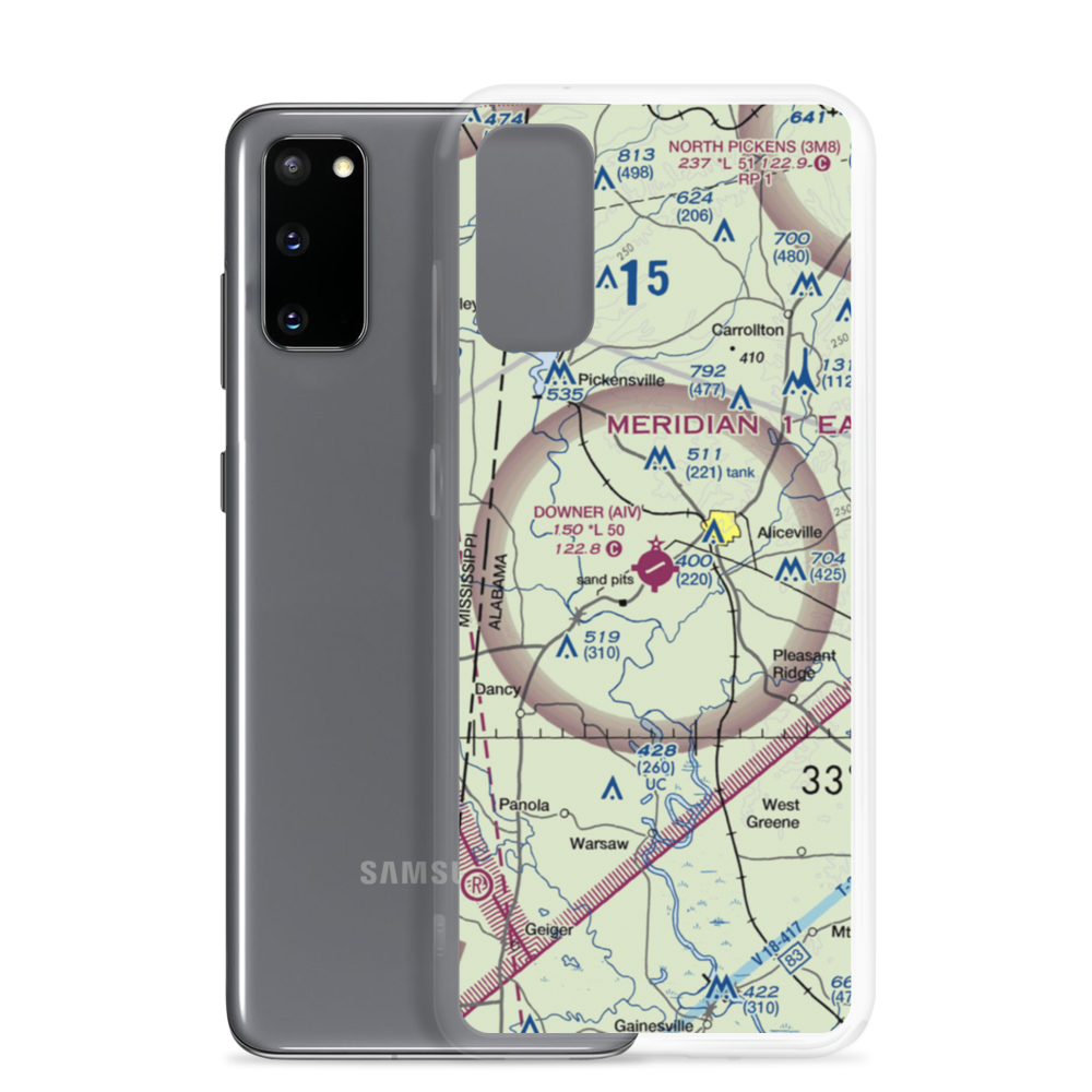 George Downer Airport (AIV) VFR Sectional Samsung Case Samsung Galaxy S20 model shown