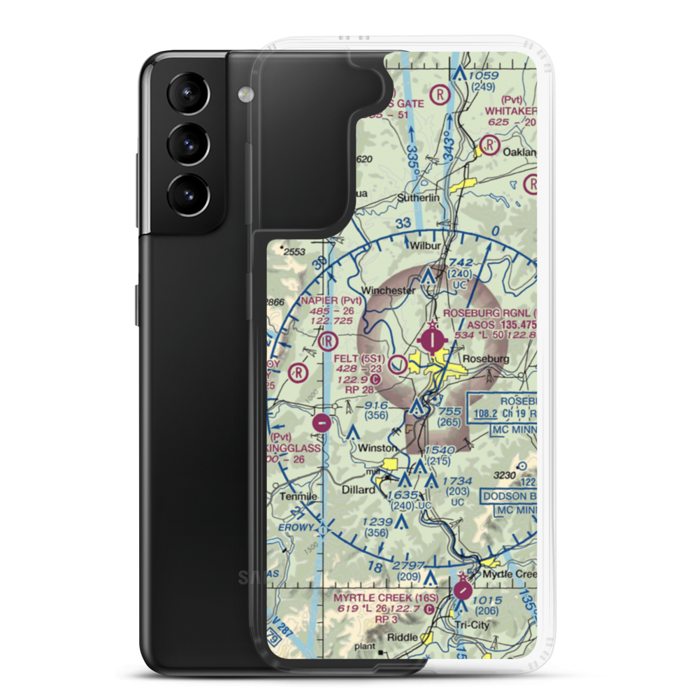 George Felt Airport (5S1) VFR Sectional Samsung Case Samsung Galaxy S21 Plus model shown