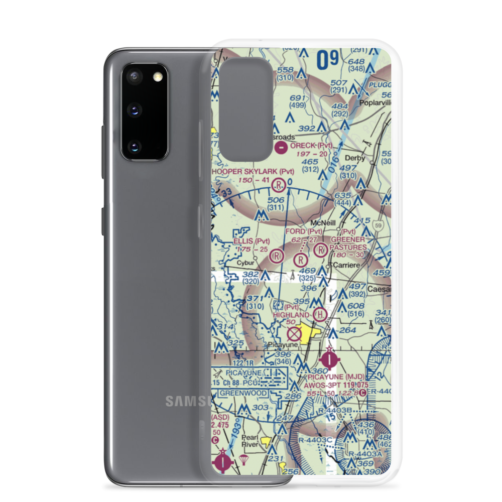 George Ford Airport (MS48) VFR Sectional Samsung Case Samsung Galaxy S20 model shown