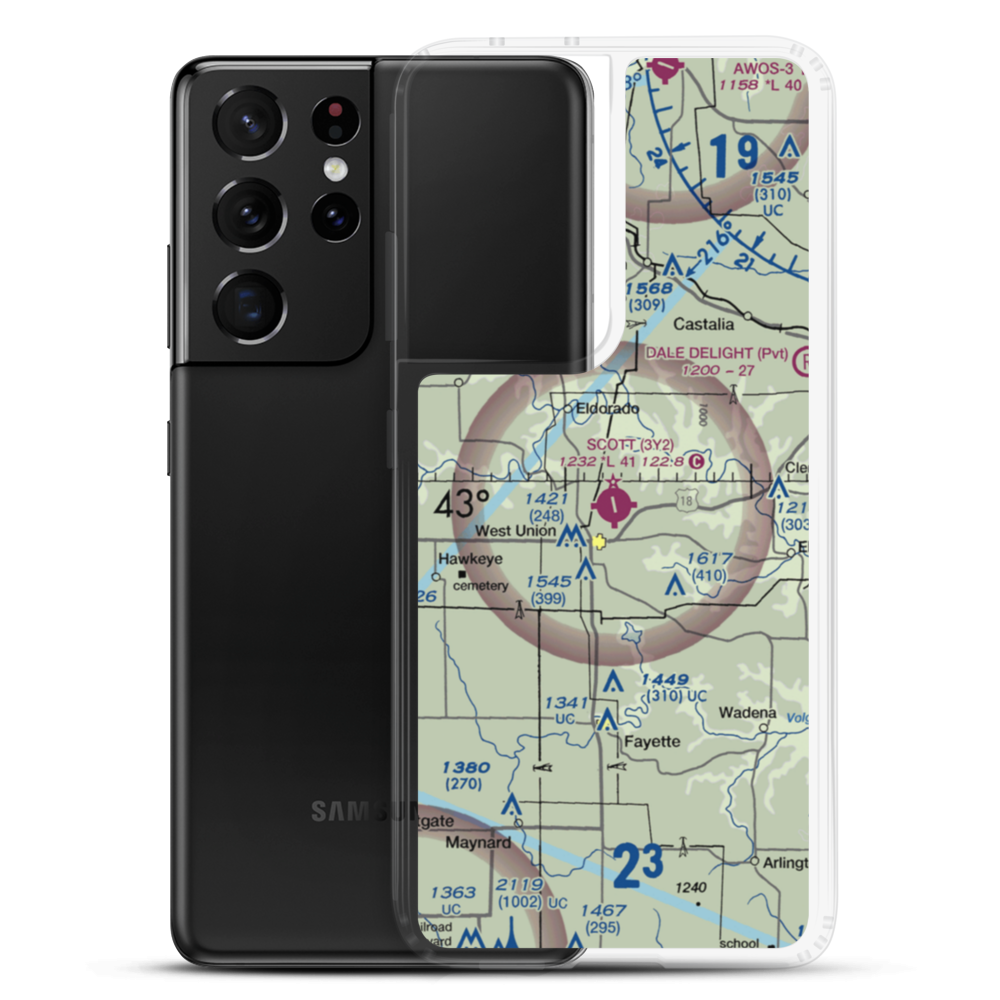 George L Scott Municipal Airport (3Y2) VFR Sectional Samsung Case Samsung Galaxy S21 Ultra model shown