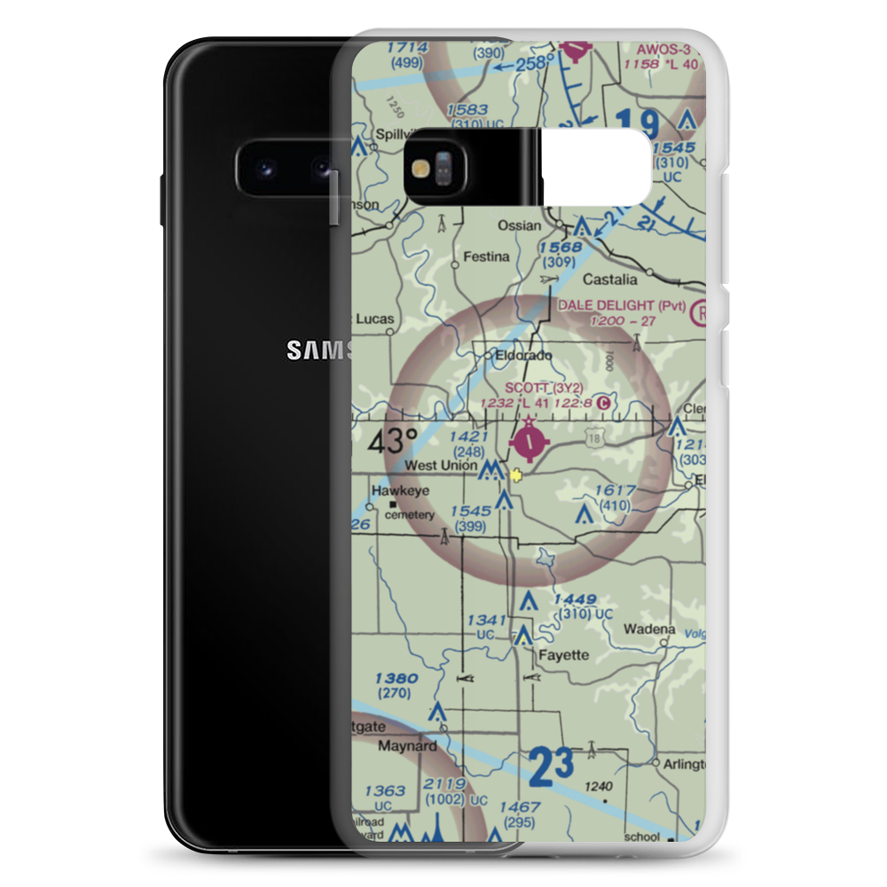 George L Scott Municipal Airport (3Y2) VFR Sectional Samsung Case Samsung Galaxy S10+ model shown