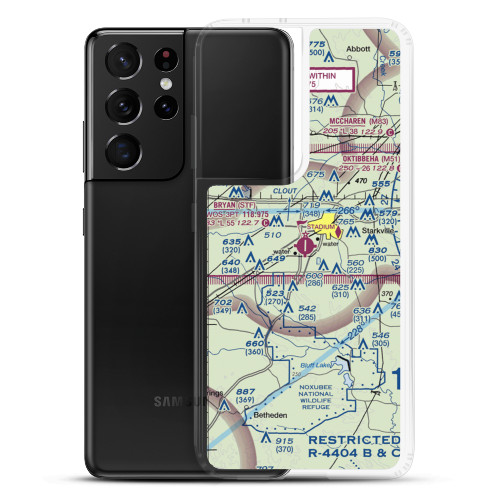 George M Bryan Airport (STF) VFR Sectional Samsung Case Samsung Galaxy S21 Ultra model shown