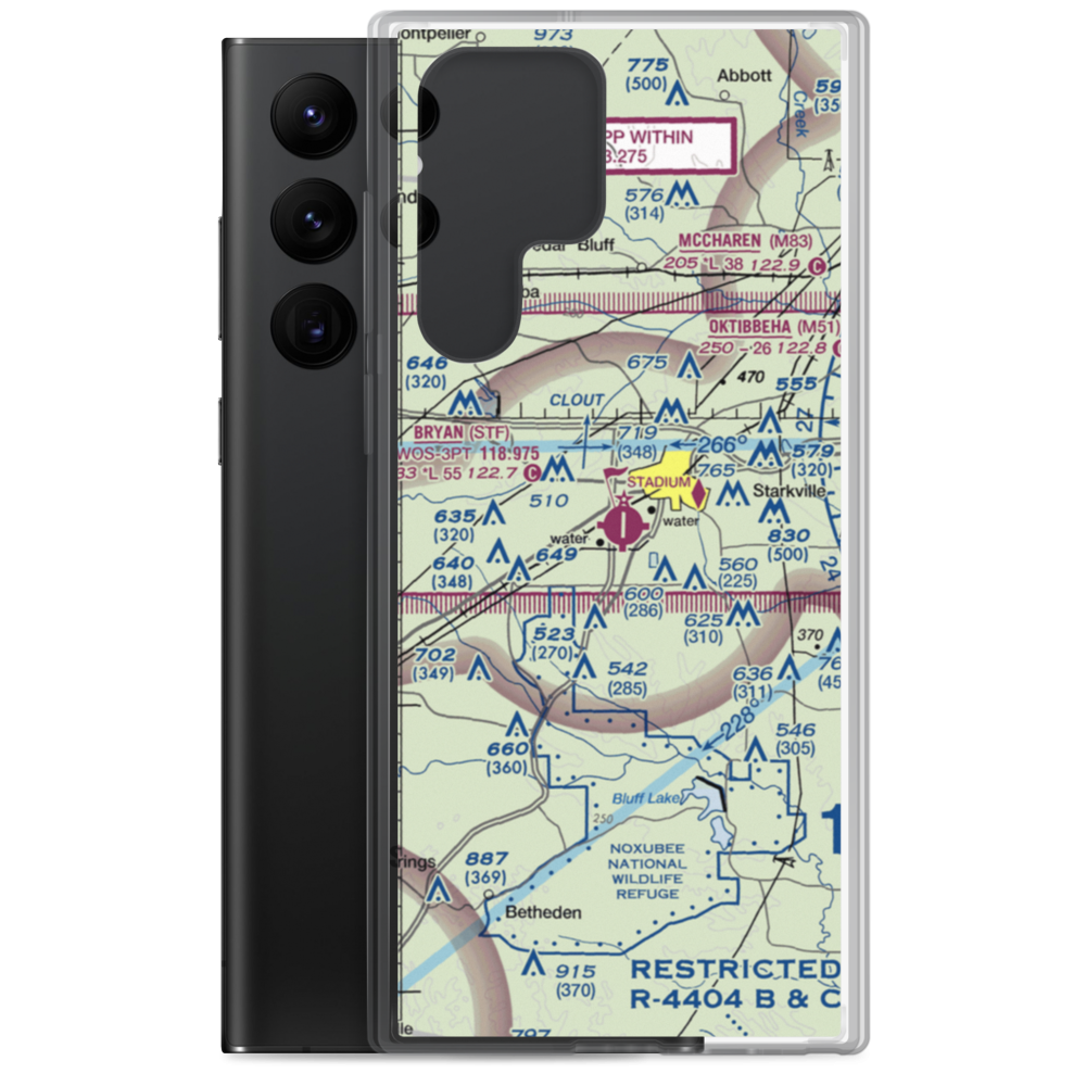George M Bryan Airport (STF) VFR Sectional Samsung Case Samsung Galaxy S22 Ultra model shown