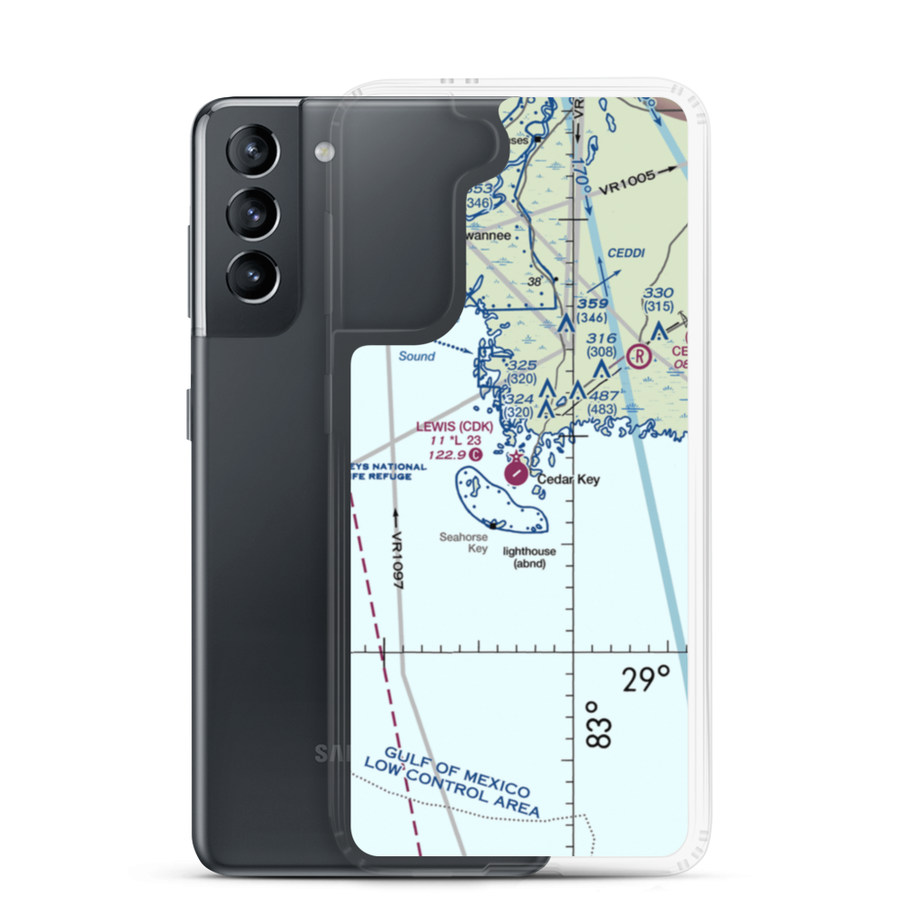 George T Lewis Airport (CDK) VFR Sectional Samsung Case Samsung Galaxy S21 model shown