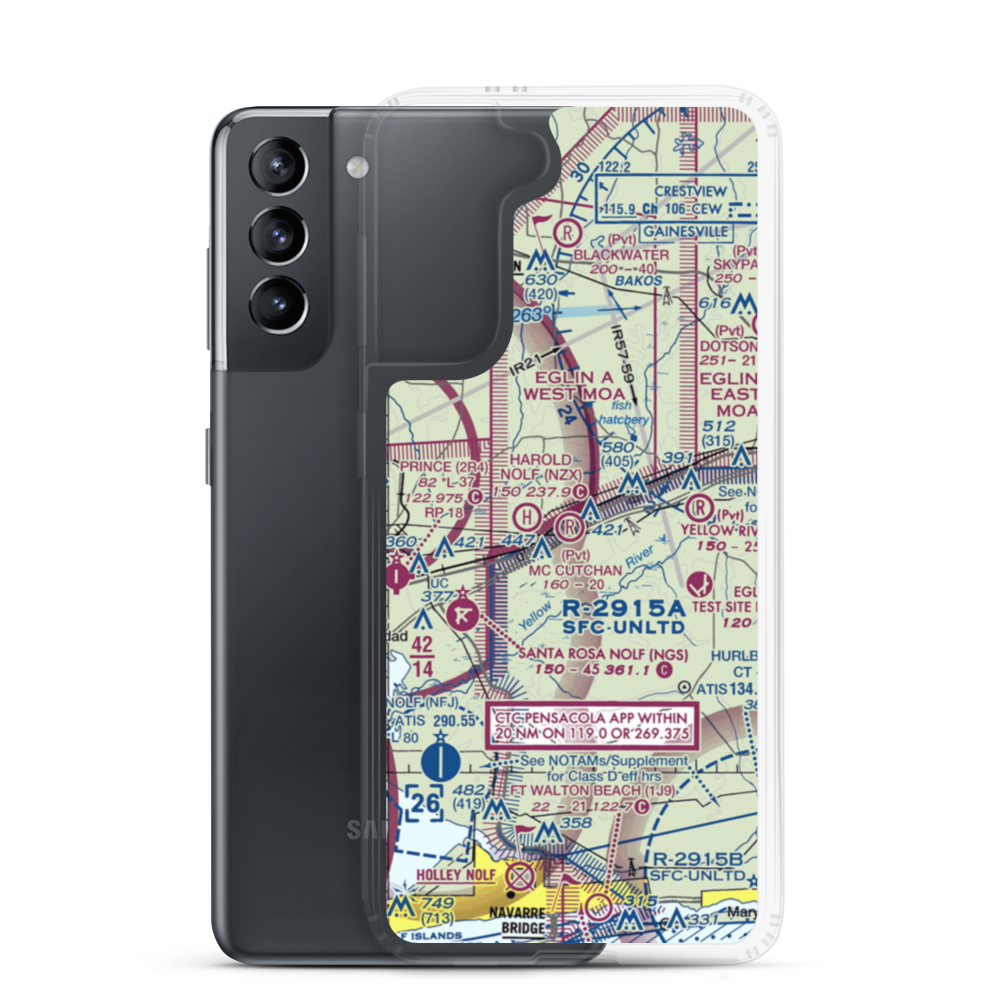 George T Mc Cutchan Airport (8FL6) VFR Sectional Samsung Case Samsung Galaxy S21 model shown
