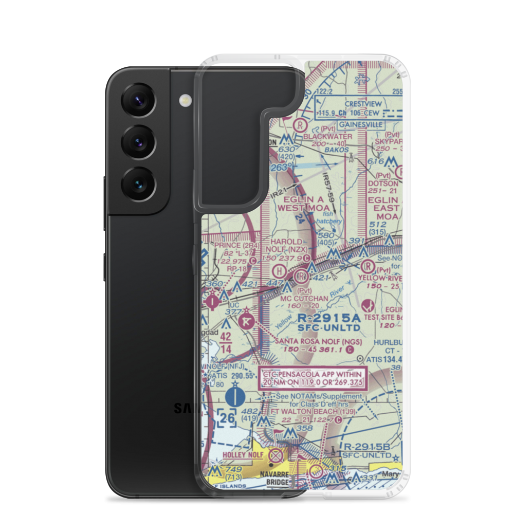 George T Mc Cutchan Airport (8FL6) VFR Sectional Samsung Case Samsung Galaxy S22 model shown