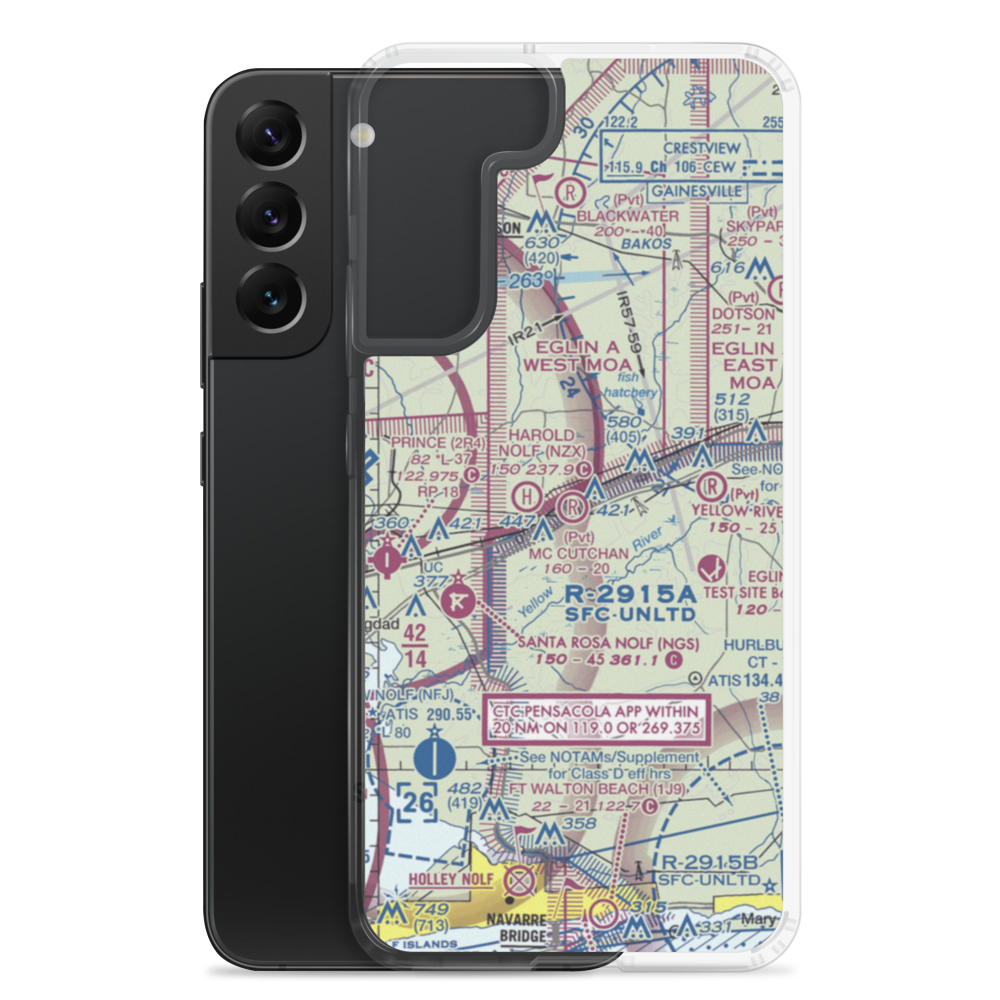 George T Mc Cutchan Airport (8FL6) VFR Sectional Samsung Case Samsung Galaxy S22 Plus model shown