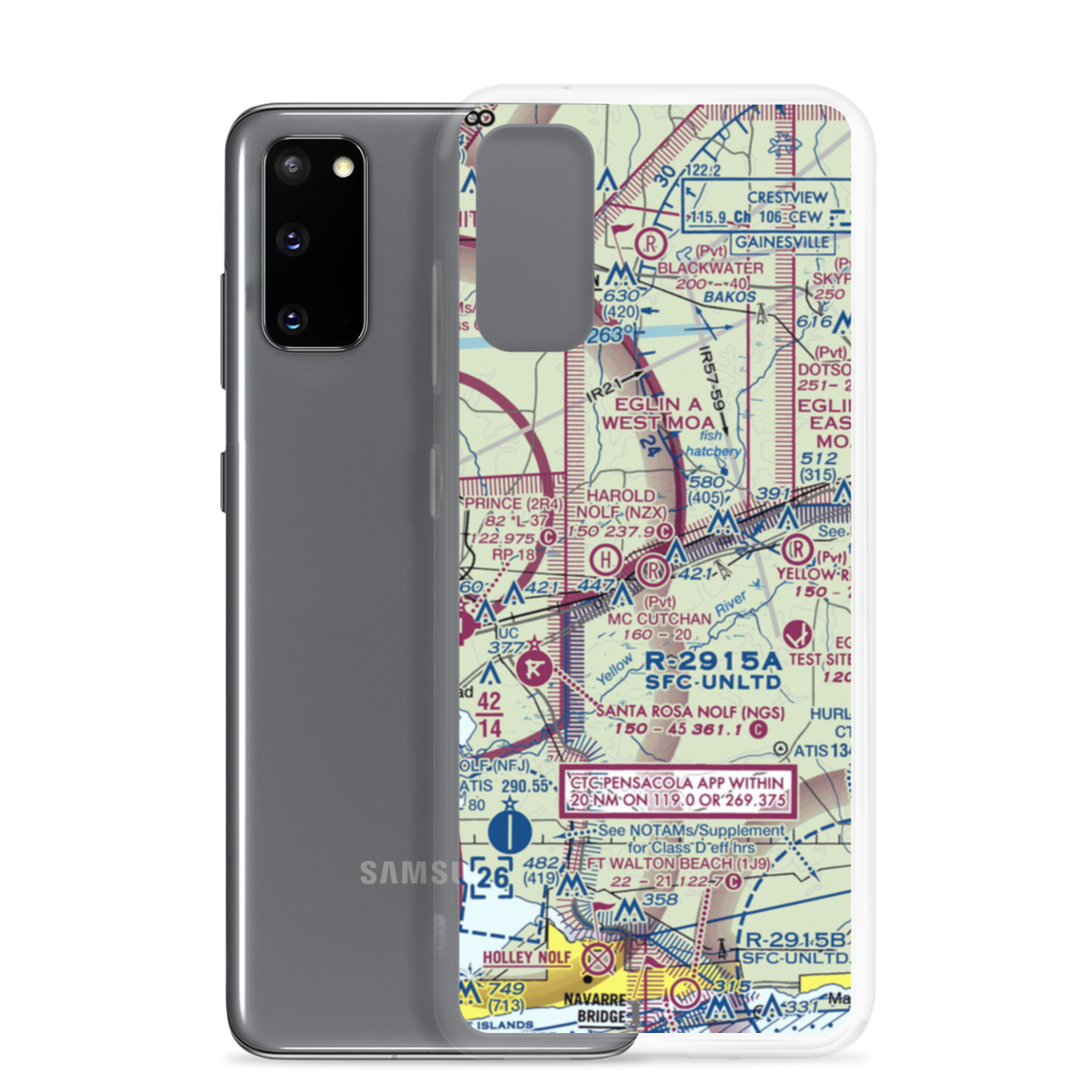 George T Mc Cutchan Airport (8FL6) VFR Sectional Samsung Case Samsung Galaxy S20 model shown