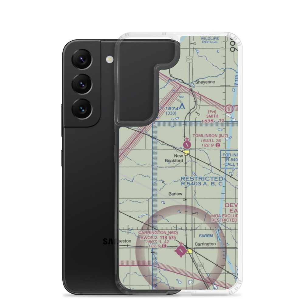 Georgeson Farm Strip (NA44) VFR Sectional Samsung Case Samsung Galaxy S22 model shown