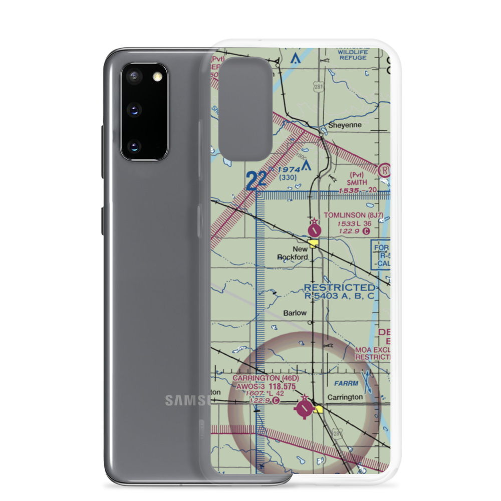 Georgeson Farm Strip (NA44) VFR Sectional Samsung Case Samsung Galaxy S20 model shown