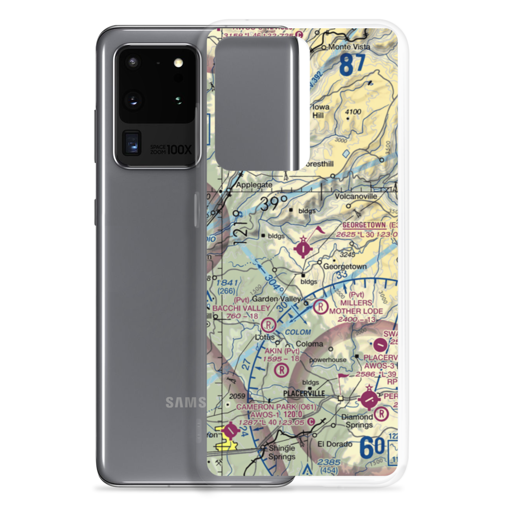 Georgetown Airport (E36) VFR Sectional Samsung Case Samsung Galaxy S20 Ultra model shown