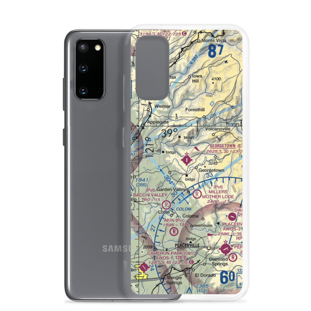 Georgetown Airport (E36) VFR Sectional Samsung Case Samsung Galaxy S20 model shown