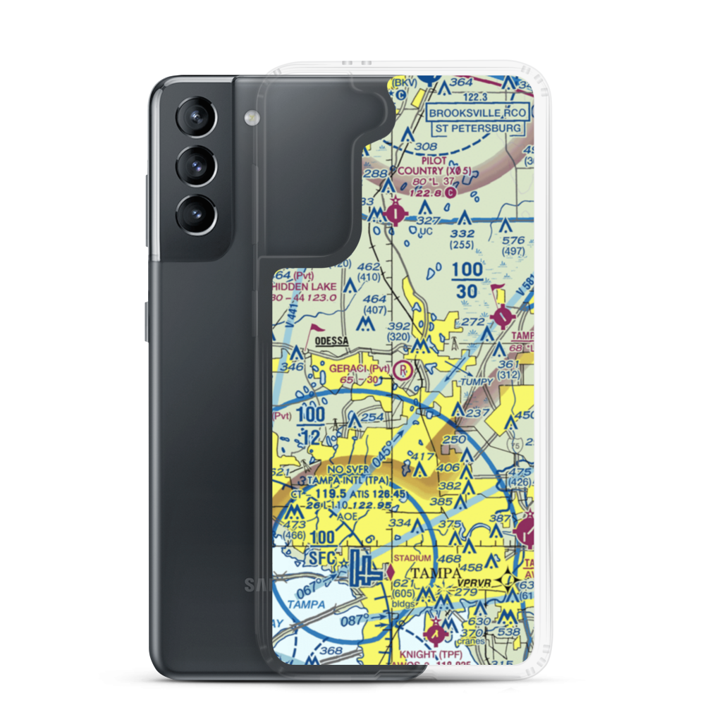 Geraci Airpark (FL35) VFR Sectional Samsung Case Samsung Galaxy S21 model shown
