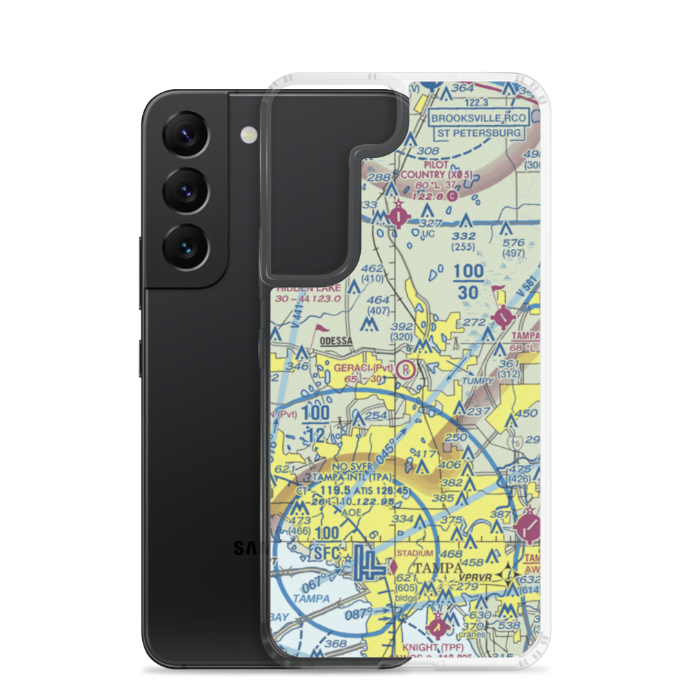 Geraci Airpark (FL35) VFR Sectional Samsung Case Samsung Galaxy S22 model shown