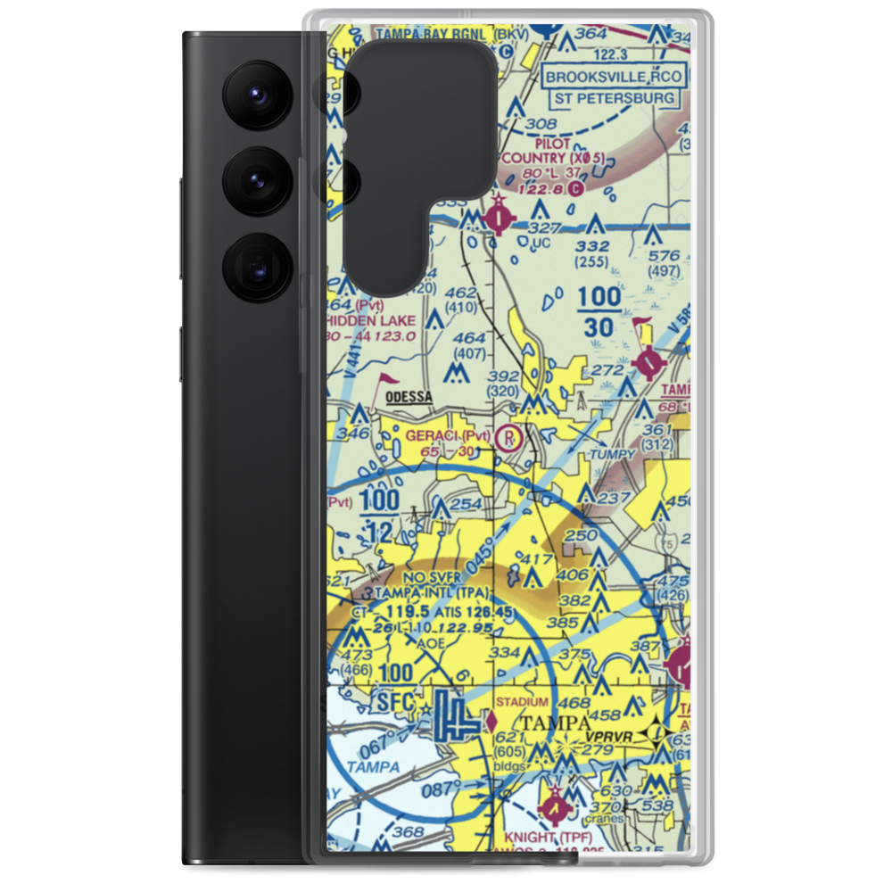 Geraci Airpark (FL35) VFR Sectional Samsung Case Samsung Galaxy S22 Ultra model shown