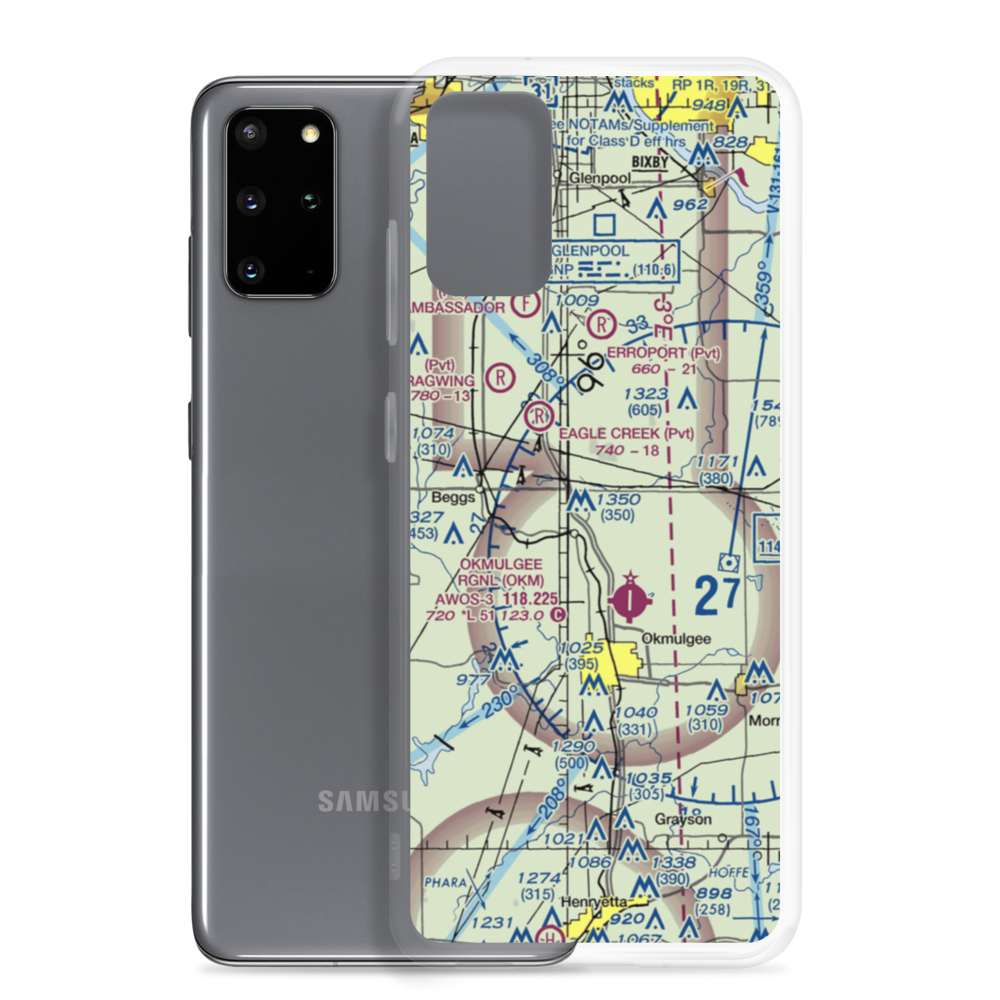 Gerhart Airport (19OK) VFR Sectional Samsung Case Samsung Galaxy S20 Plus model shown