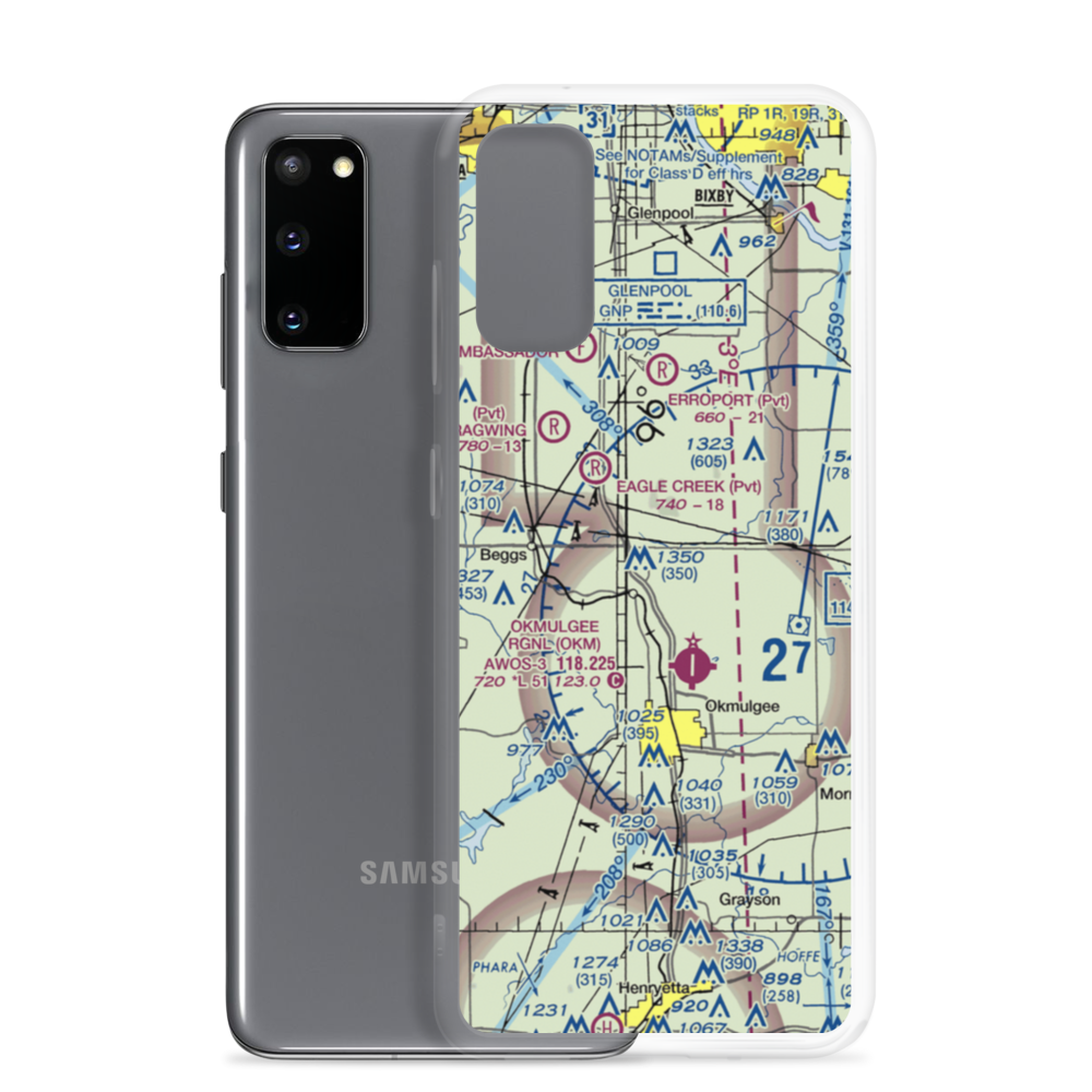 Gerhart Airport (19OK) VFR Sectional Samsung Case Samsung Galaxy S20 model shown