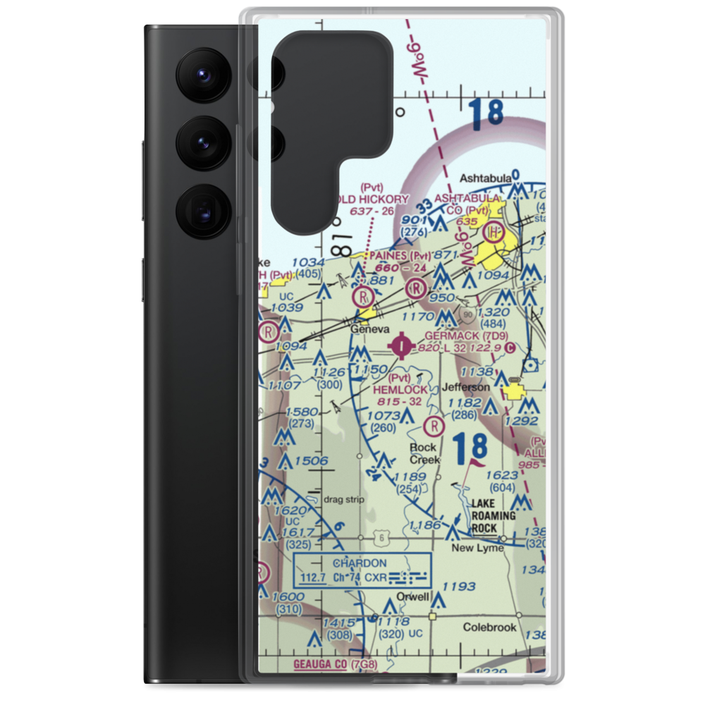 Germack Airport (7D9) VFR Sectional Samsung Case Samsung Galaxy S22 Ultra model shown